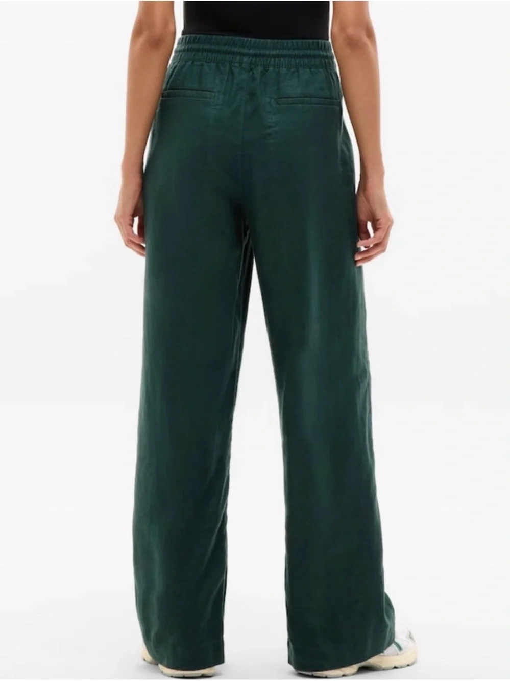NWT Athleta Retreat Linen High Rise Wide Pine Pant Sz XL